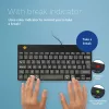 Ergonomiczna klawiatura R-Go Tools R-Go Compact Break, kompaktowa klawiatura z oprogramowaniem do przerw, AZERTY (FR), przewodowa, czarna