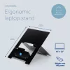 R-Go Tools Podstawka pod laptop R-Go Riser Flexible, regulowana składana podkładka pod laptop, ergonomiczna, aluminium Hylite, czarna