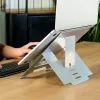 Podstawka pod laptopa R-Go Tools R-Go Riser Flexible, regulowana, składana, ergonomiczna, aluminium Hylite, srebrna