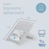 Podstawka pod laptopa R-Go Tools R-Go Riser Flexible, regulowana, składana, ergonomiczna, aluminium Hylite, srebrna