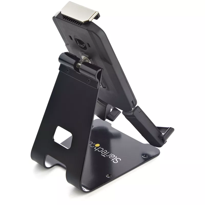 StarTech.com Stojak na tablet z zabezpieczeniem i blokadą kablową K-Slot - Blokowany uchwyt na tablety 7,9 inch-13 inch - Uniwersalny regulowany montaż do biurka/powierzchni - Blokowalny antykradzieżowy uchwyt bezpieczeństwa