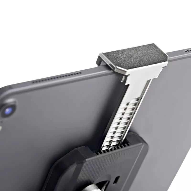 StarTech.com Stojak na tablet z zabezpieczeniem i blokadą kablową K-Slot - Blokowany uchwyt na tablety 7,9 inch-13 inch - Uniwersalny regulowany montaż do biurka/powierzchni - Blokowalny antykradzieżowy uchwyt bezpieczeństwa