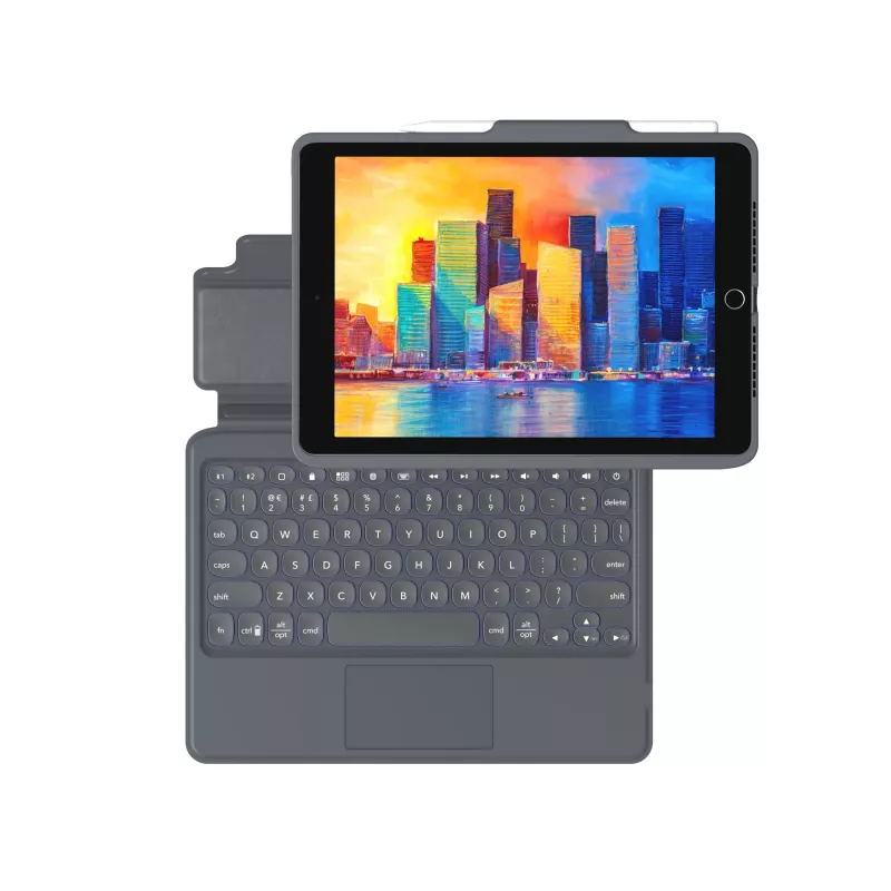 ZAGG klawiatura Pro Keys z Trackpadem-Apple-iPad 10.2-Czarny/Szary-Niemiecki
