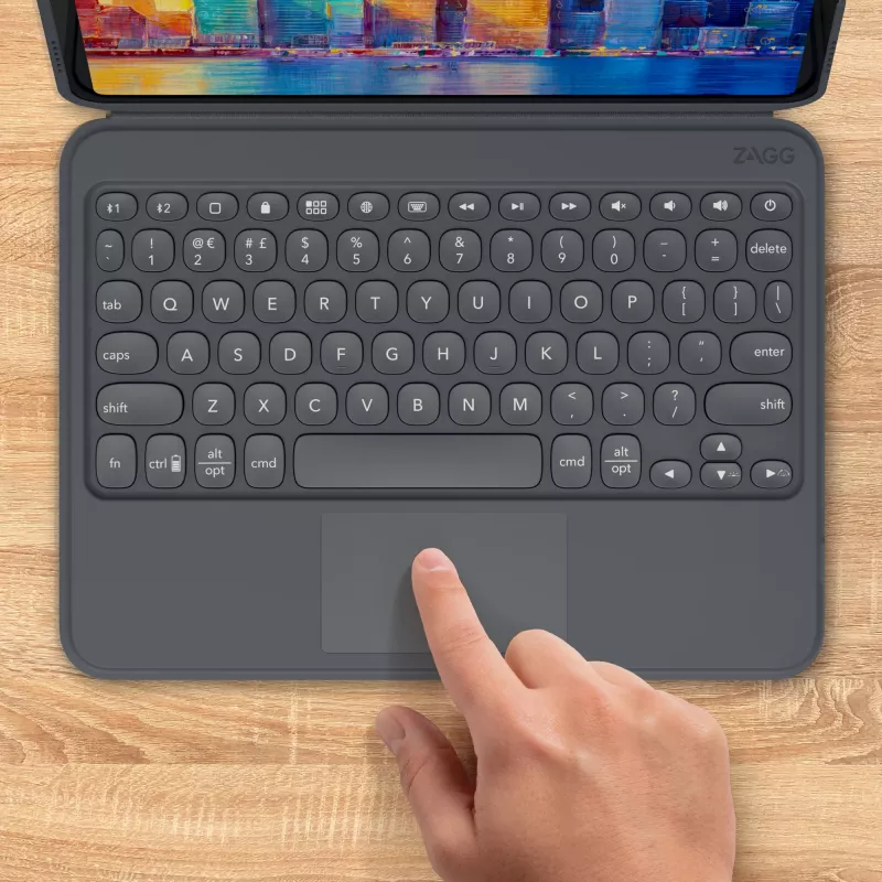 ZAGG klawiatura Pro Keys z Trackpadem-Apple-iPad 10.2-Czarny/Szary-Niemiecki