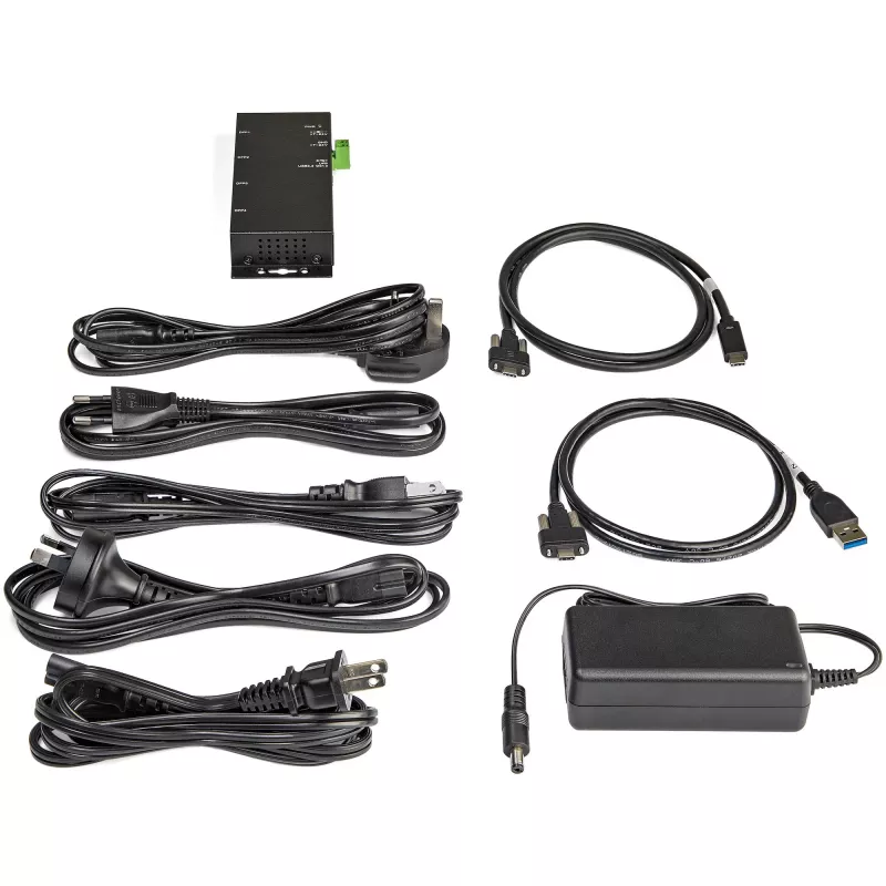 StarTech.com 4-portowy hub USB C 10 Gb/s – Metalowy przemysłowy hub USB-C – 2x USB-C i 2x USB-A – ochrona przed przepięciami ESD – host USB-C lub USB-A – samodzielnie zasilany montowalny hub USB 3.2 Gen 2 Type-C
