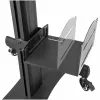 StarTech.com Wózek do mobilnego stanowiska pracy z uchwytem na monitor, uchwytem na CPU/PC, tacką na klawiaturę – Ergonomiczny biurkowy wózek komputerowy z regulacją wysokości – Mobilne stanowisko stojące na kółkach