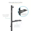 StarTech.com Wózek do mobilnego stanowiska pracy z uchwytem na monitor, uchwytem na CPU/PC, tacką na klawiaturę – Ergonomiczny biurkowy wózek komputerowy z regulacją wysokości – Mobilne stanowisko stojące na kółkach