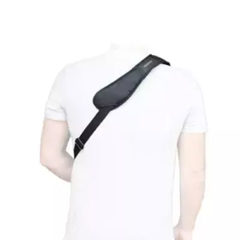 Pasek na ramię Mobilis ERGONOMIC SHOULDER STRAP do laptopa Czarny Karabińczyk