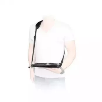 Pasek na ramię Mobilis ERGONOMIC SHOULDER STRAP do laptopa Czarny Karabińczyk