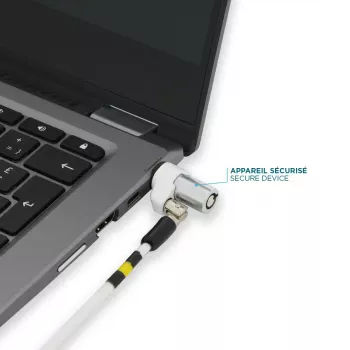 cienki Rotating Security Lock Key Mobilis 001325 T Lock Biały