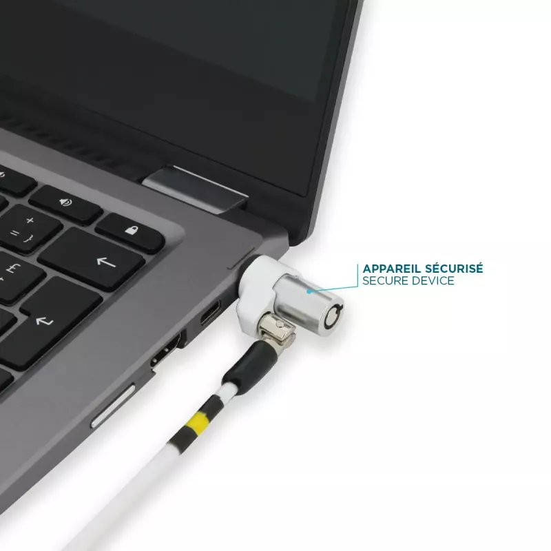 cienki Rotating Security Lock Key Mobilis 001325 T Lock Biały