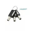 cienki Rotating Security Lock Key Mobilis 001325 T Lock Biały