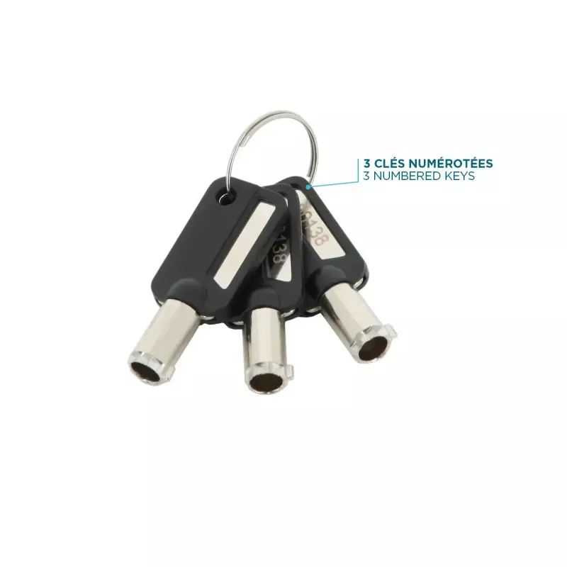 cienki Rotating Security Lock Key Mobilis 001325 T Lock Biały