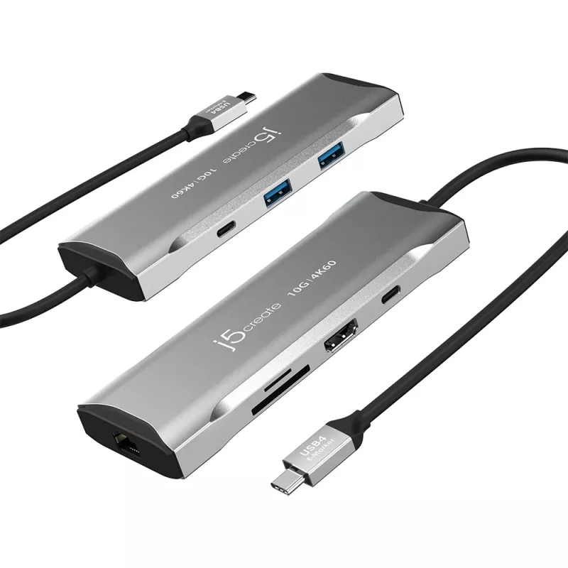 j5create JCD393 4K60 Elite USB-C® 10Gbps Mini Dock, szary kosmiczny
