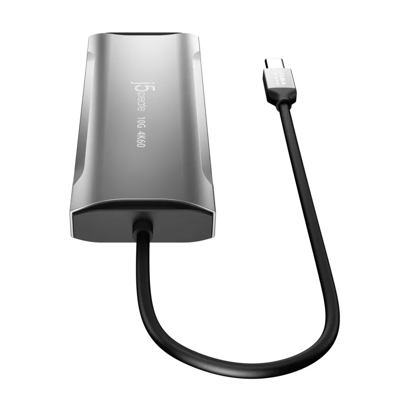 j5create JCD393 4K60 Elite USB-C® 10Gbps Mini Dock, szary kosmiczny
