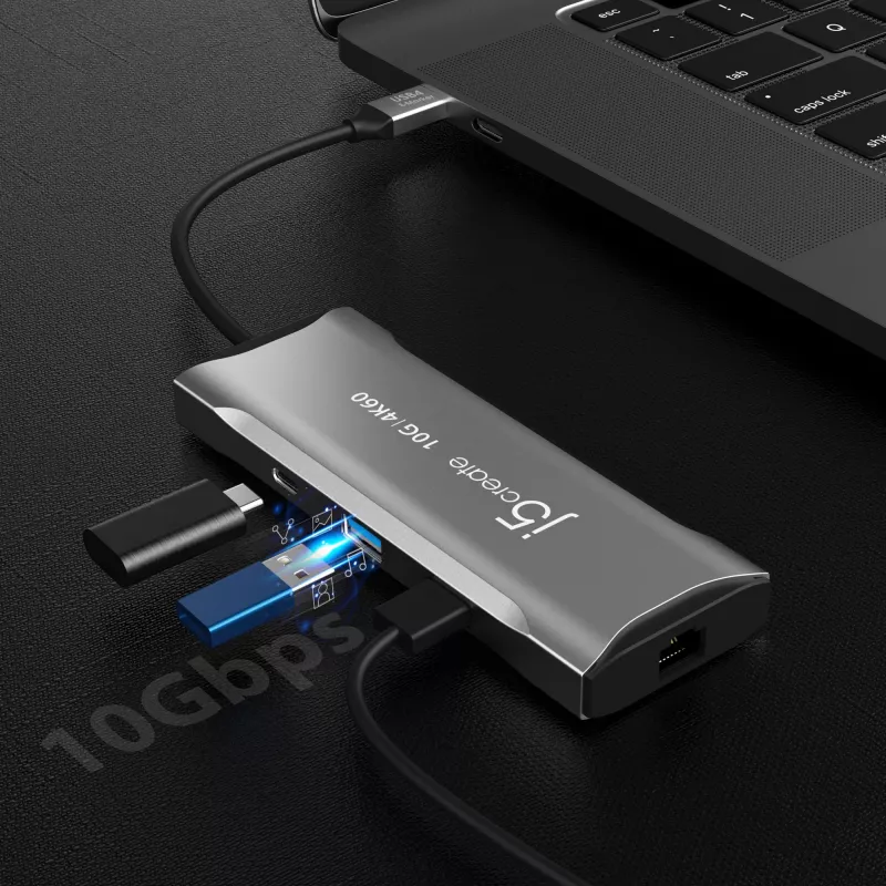 j5create JCD393 4K60 Elite USB-C® 10Gbps Mini Dock, szary kosmiczny
