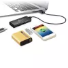 Hub USB j5create JUH340 4-portowy USB 3.0 Czarny Aluminium