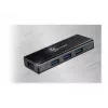 Hub USB j5create JUH340 4-portowy USB 3.0 Czarny Aluminium