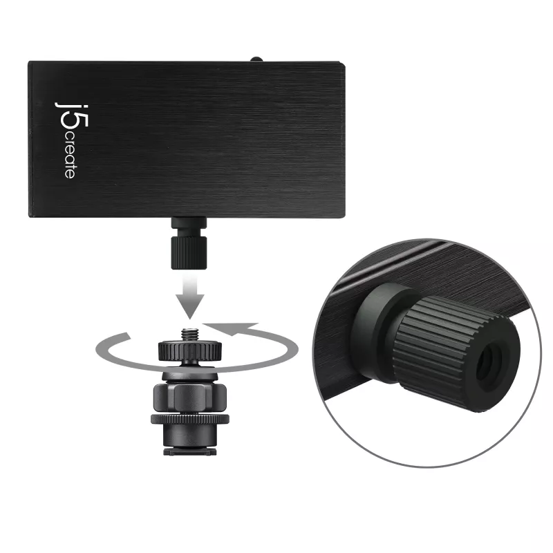j5create JVA02 Adapter do przechwytywania na żywo HDMI™ na USB-C™ z Power Delivery, czarny
