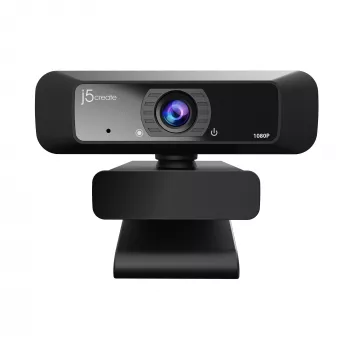 j5create JVCU100 Kamera internetowa USB™ HD z obrotem 360°, rozdzielczość przechwytywania wideo 1080p, czarna