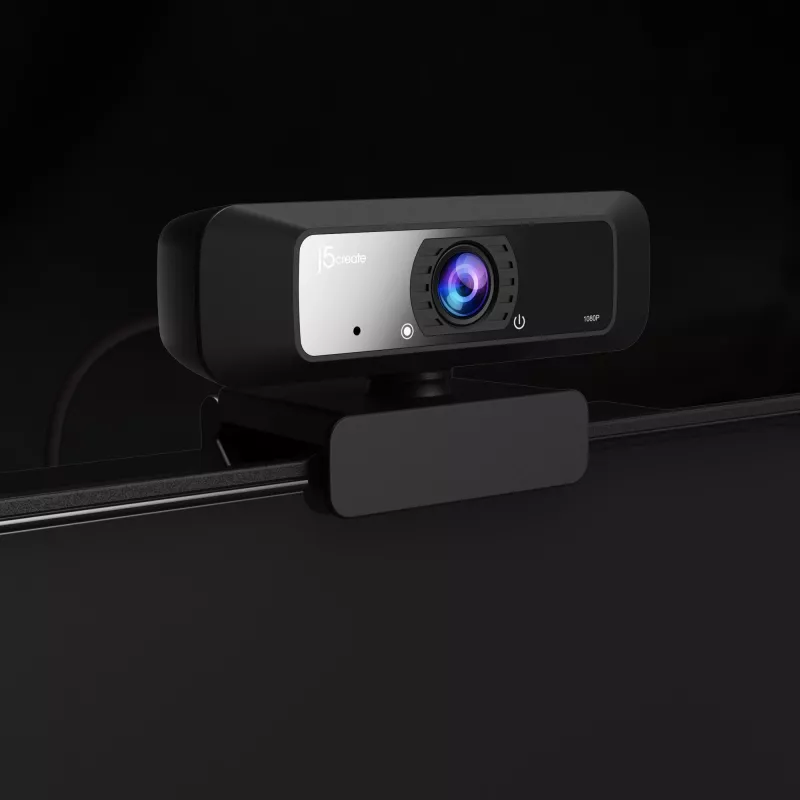 j5create JVCU100 Kamera internetowa USB™ HD z obrotem 360°, rozdzielczość przechwytywania wideo 1080p, czarna