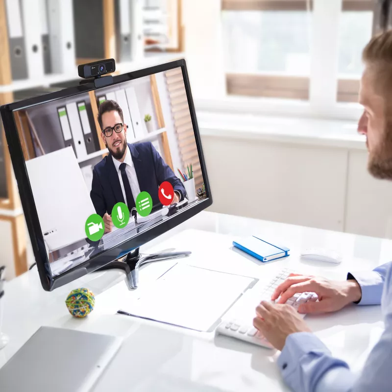 j5create JVCU100 Kamera internetowa USB™ HD z obrotem 360°, rozdzielczość przechwytywania wideo 1080p, czarna