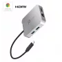 j5create JCD391 4K60 Elite USB-C® PD wieloportowy adapter, srebrny