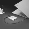 j5create JCD391 4K60 Elite USB-C® PD wieloportowy adapter, srebrny