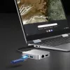 j5create JCD391 4K60 Elite USB-C® PD wieloportowy adapter, srebrny