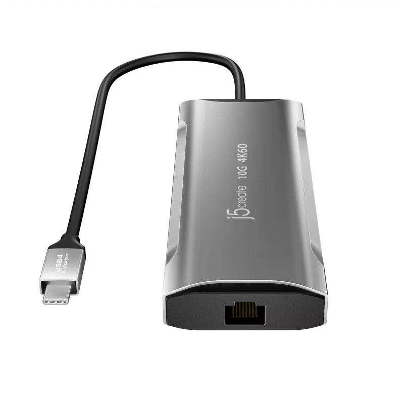 j5create JCD392 4K60 Elite USB-C® 10Gbps Travel Dock, Space szary
