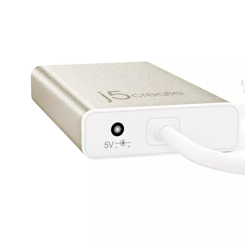 j5create JCH471 USB-C™ Gigabit Ethernet i Hub Multi Adapter, metaliczny szampański