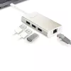 j5create JCH471 USB-C™ Gigabit Ethernet i Hub Multi Adapter, metaliczny szampański
