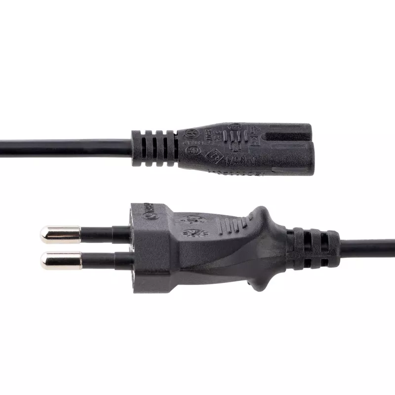 StarTech.com 3m (10ft) przewód zasilający do laptopa, wtyk EU na C7, 2,5A 250V, 18AWG, przewód zamienny do laptopa, kabel zasilający do drukarki, przewód ładowarki do laptopa, przewód do zasilacza laptopa, czarny