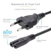StarTech.com 3m (10ft) przewód zasilający do laptopa, wtyk EU na C7, 2,5A 250V, 18AWG, przewód zamienny do laptopa, kabel zasilający do drukarki, przewód ładowarki do laptopa, przewód do zasilacza laptopa, czarny