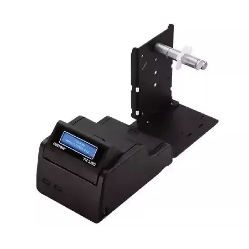 Drukarka etykiet CUSTOM TK180 — transfer termiczny, 300×300 DPI, 200 mm/s, maks. szerokość papieru 82,5 mm, przewodowy Ethernet, czarna