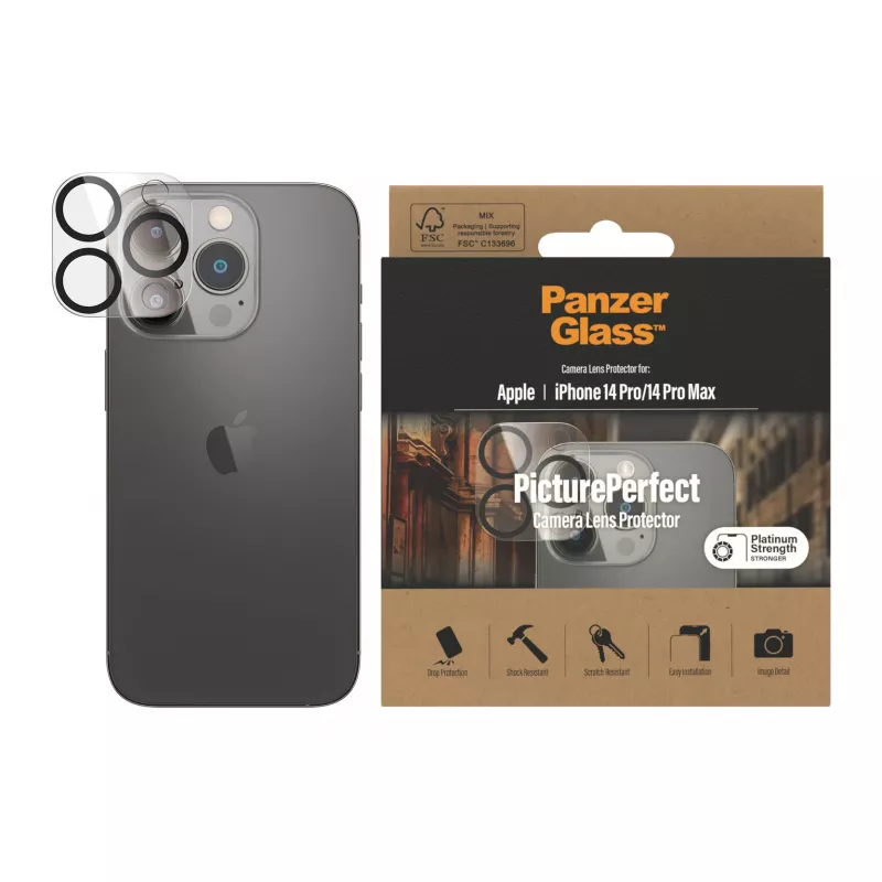 Osłona ochronna obiektywu aparatu PanzerGlass Apple iPhone 14 Pro 14 Pro Max Scratch Shock Resistant