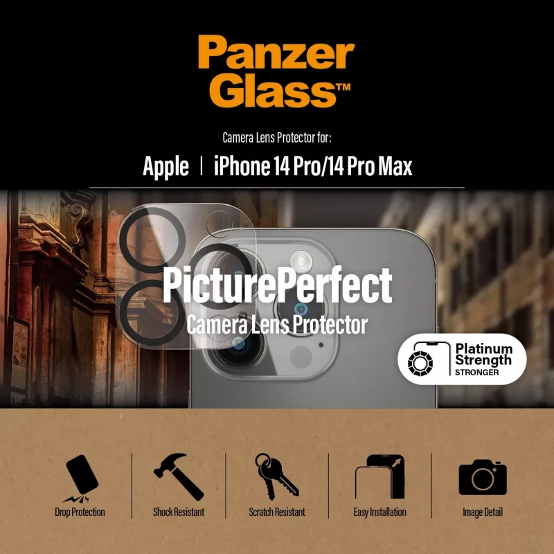 Osłona ochronna obiektywu aparatu PanzerGlass Apple iPhone 14 Pro 14 Pro Max Scratch Shock Resistant