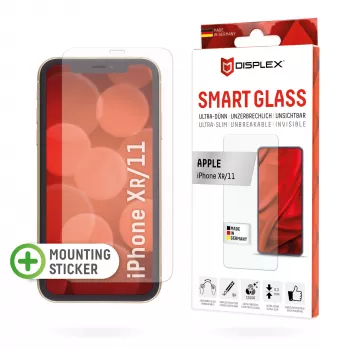 Displex Smart Glass (9H) dla Apple iPhone XR/11, naklejka montażowa, niezniszczalne, ultracienkie, niewidoczne