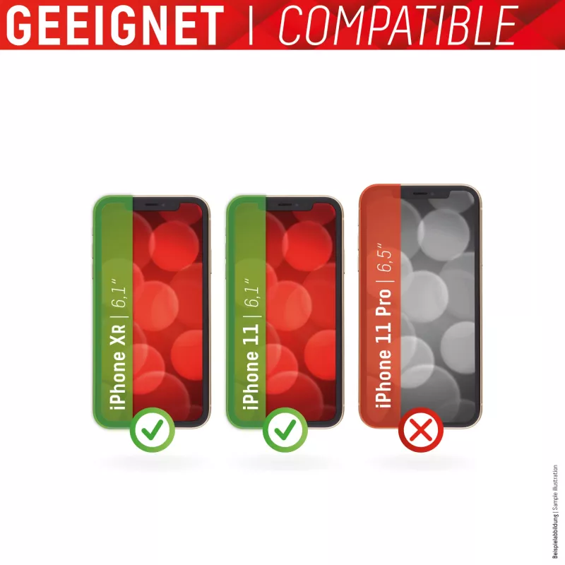 Displex Smart Glass (9H) dla Apple iPhone XR/11, naklejka montażowa, niezniszczalne, ultracienkie, niewidoczne