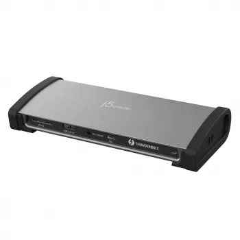 j5create JTD562 - 8K Thunderbolt™ 4 Docking Station - EU, Przewodowa, Thunderbolt 4, 96 W, 3,5 mm, 10,100,1000 Mbit/s, Szary