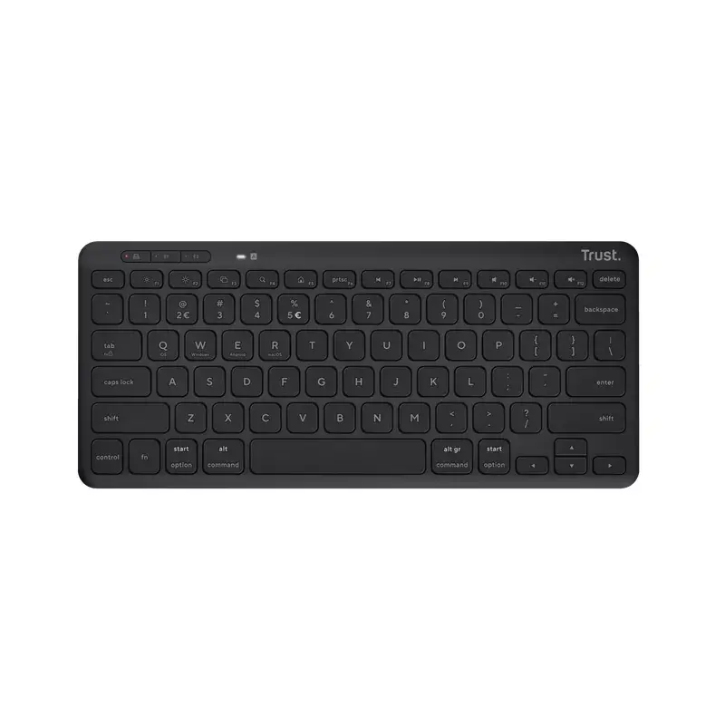 Trust Lyra Klawiatura biurowa USB RF Wireless Bluetooth niemiecka czarna Tenkeyless