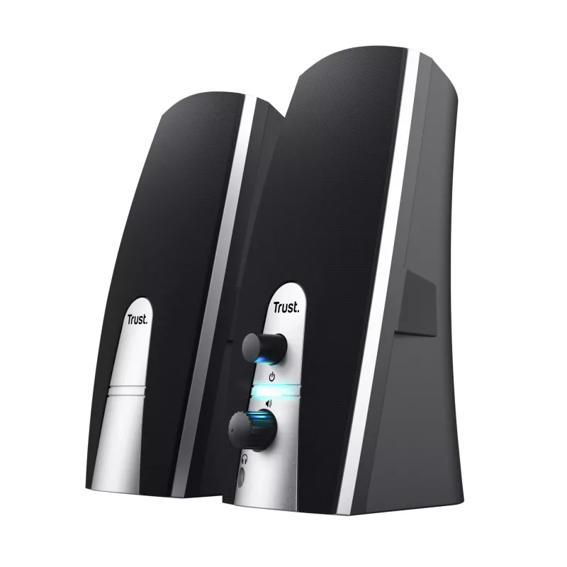 Zestaw głośnikowy Trust 24660 5 W do PC/laptopa Czarny, Metaliczny 2.0 kanały