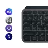 Klawiatura Logitech MX Keys S uniwersalna RF Wireless + Bluetooth AZERTY belgijska grafitowa