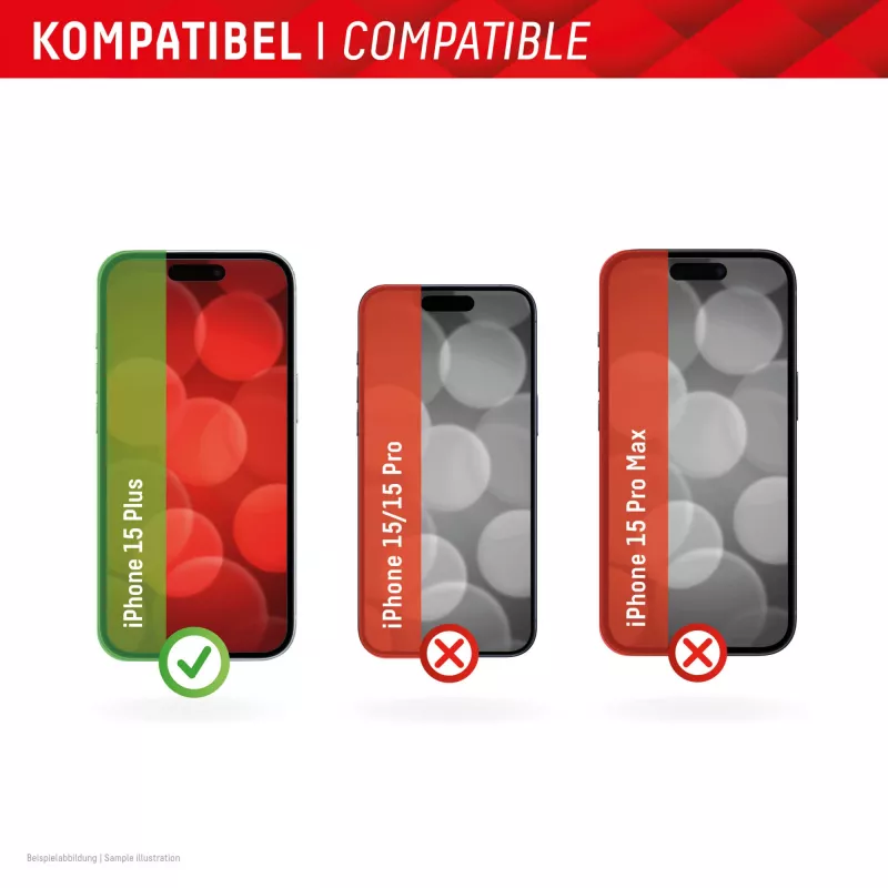 Displex Szkło Ochronne + Etui do Apple iPhone 15 Plus, Eko Ramka Montażowa, odporne na zarysowania