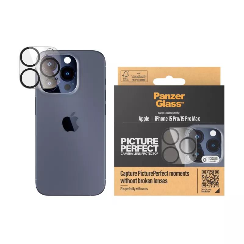 PanzerGlass ® PicturePerfect Osłona obiektywu aparatu iPhone 15 Pro | 15 Pro Max
