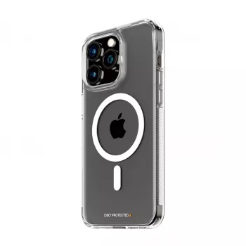 PanzerGlass ® HardCase Transparent z białym MagSafe i D3O® do iPhone 15 Pro Max