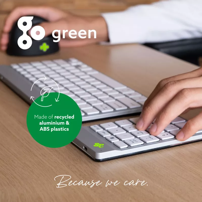 R-Go Tools Klawiatura numeryczna R-Go Numpad Break, ergonomiczna klawiatura numeryczna z oprogramowaniem przerw, Bluetooth, biała