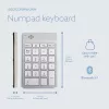 R-Go Tools Klawiatura numeryczna R-Go Numpad Break, ergonomiczna klawiatura numeryczna z oprogramowaniem przerw, Bluetooth, biała