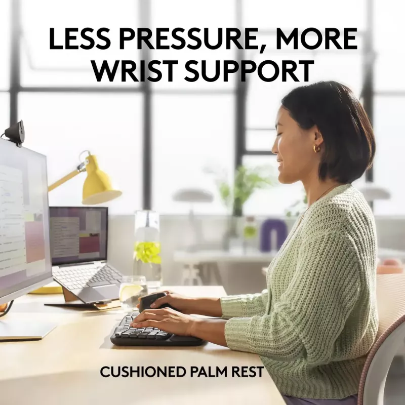 Logitech Wave Keys for Business Ergonomic klawiatura Full-size Wireless