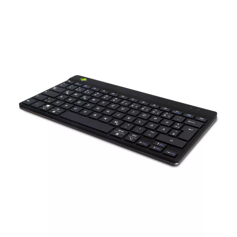 Ergonomiczna klawiatura R-Go Tools R-Go Compact Break, kompaktowa klawiatura z oprogramowaniem do przerw, QWERTZ (DE), Bluetooth, czarna